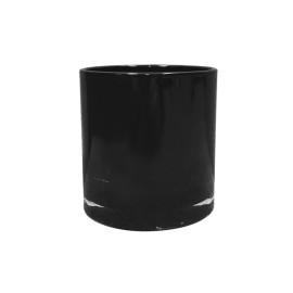 black glass tumbler