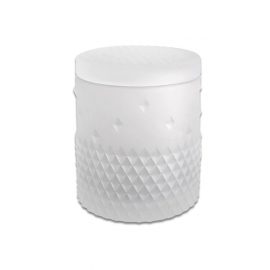Stud Glass Jar - Frosted White(R.18)