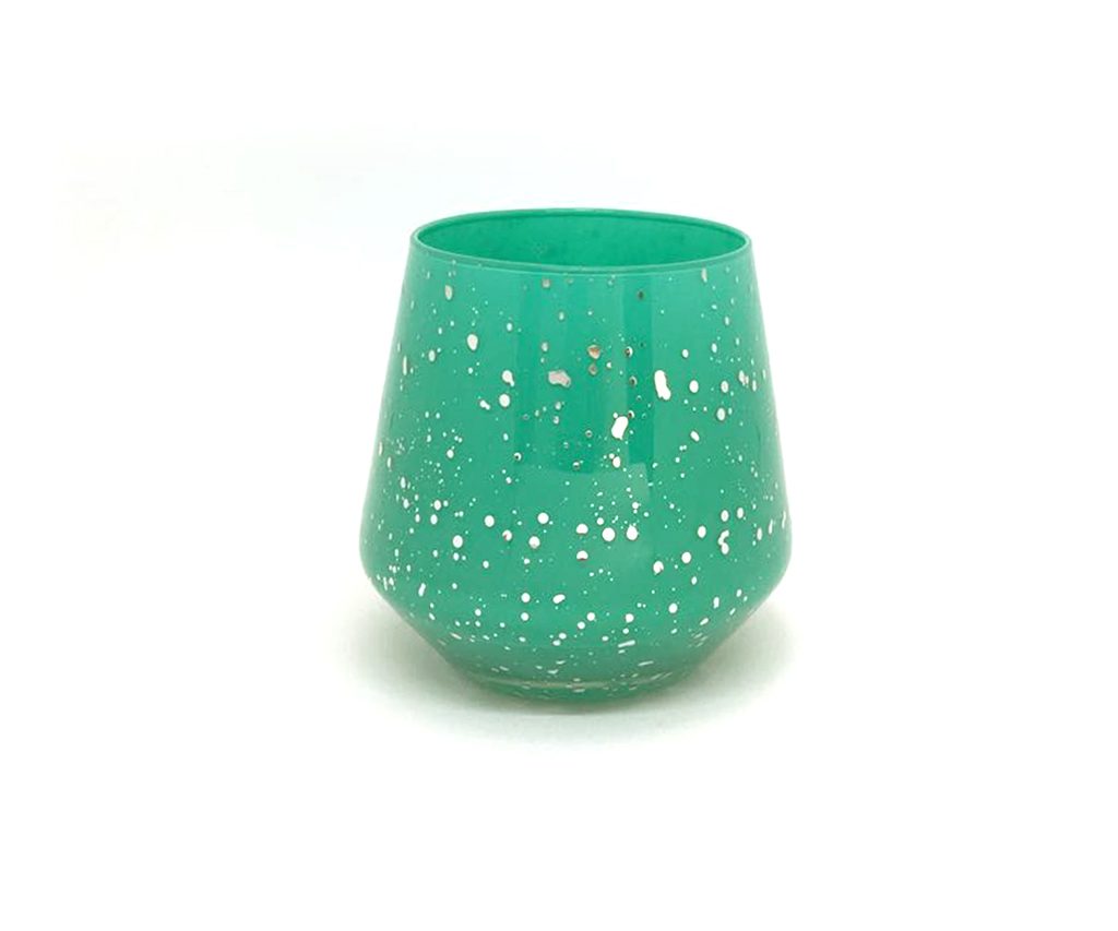 Love Jar Teal with Silver Speckles (L13) Luxury Candle Supplies