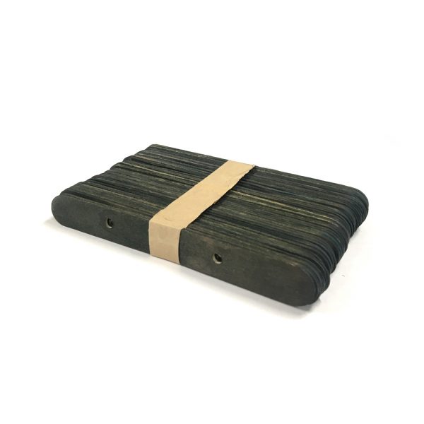 Wooden Wick Centering Device - Charcoal (50pk) | Luxury Candle Supplies