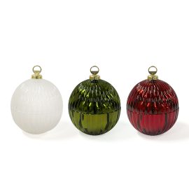 Baby Bauble Trio Set - White, Green, Red