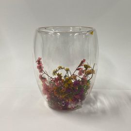 Large Botanical Jar - Babysbreath Green