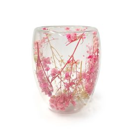 Large Botanical Jar - Babysbreath Pink