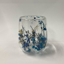 Small Botanical Jar - Babysbreath Blue