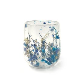 Small Botanical Jar - Babysbreath Blue