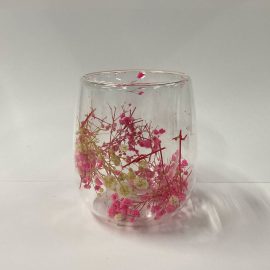 Small Botanical Jar - Babysbreath Pink