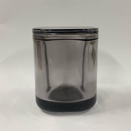 Large Cube Jar w Lids - Smokey Grey