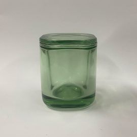Small Cube Jar w Lids - Green