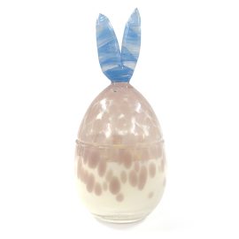 Easter Bunny Jar - Pink with Blue Ears