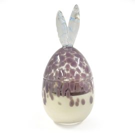 Easter Bunny Jar - Purple with Blue Ears