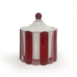 Carnival Jar - White & Red