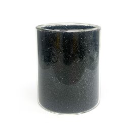 Large Double Walled Glitter Jar - Black
