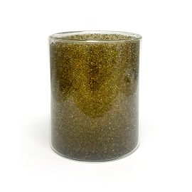 Large Double Walled Glitter Jar - Brown