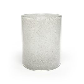 Large Double Walled Glitter Jar - White