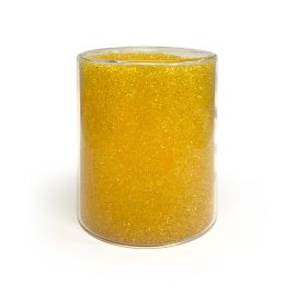 Large Double Walled Glitter Jar - Yellow