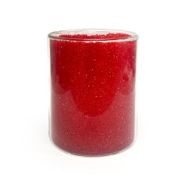 Large Double Walled Glitter Jar - Red
