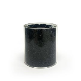 Small Double Walled Glitter Jar - Black