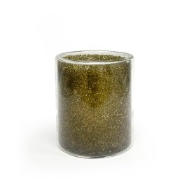 Small Double Walled Glitter Jar - Brown