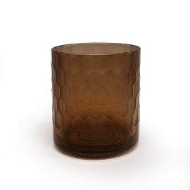 Medium Vogue Jar - Honeycomb Amber
