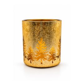 Medium Vogue Jar - Christmas Crackle Gold