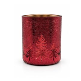 Medium Vogue Jar - Christmas Crackle Red