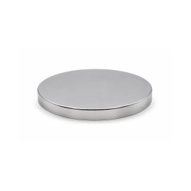 Large 98mm Metal lid w Silicone Seal - Shiny Silver